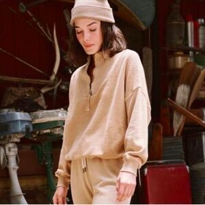 THE GREAT. The Trail Cotton Sherpa Sweater